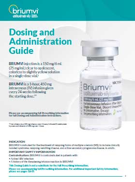 BRIUMVI® (ublituximab-xiiy) Dosing and Administration Guide thumbnail